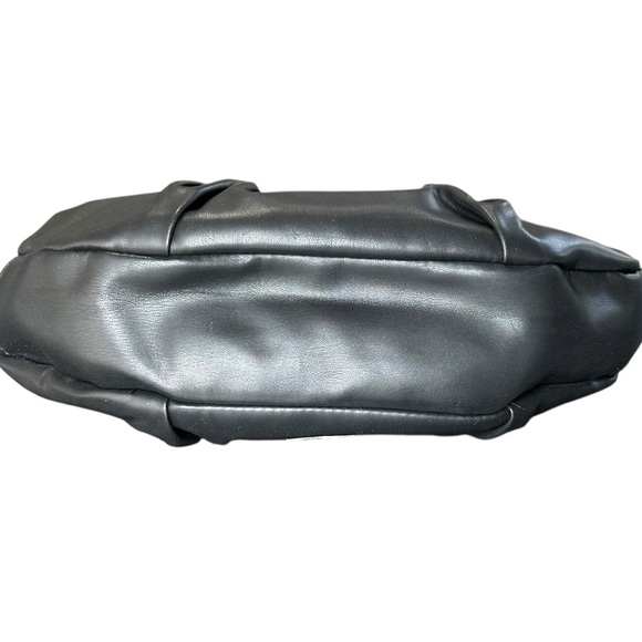 Badgley Mischka NWT Black Vegan Leather Pleats Moon Hobo Bag - Picture 6 of 12